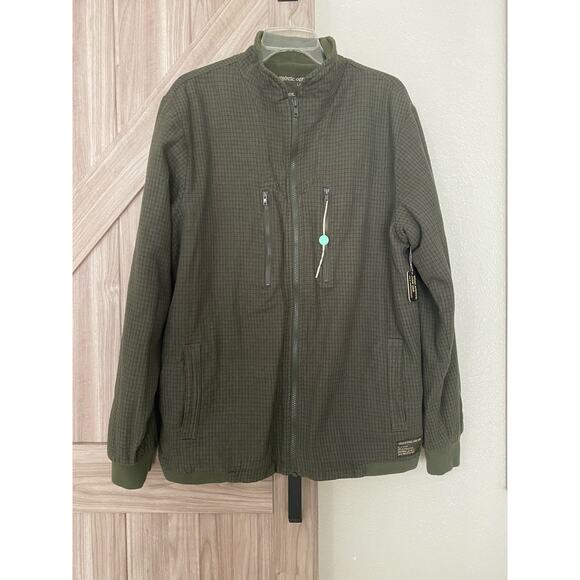 NWT Stussy Men’s large olive checked jacket - Picture 1 of 7